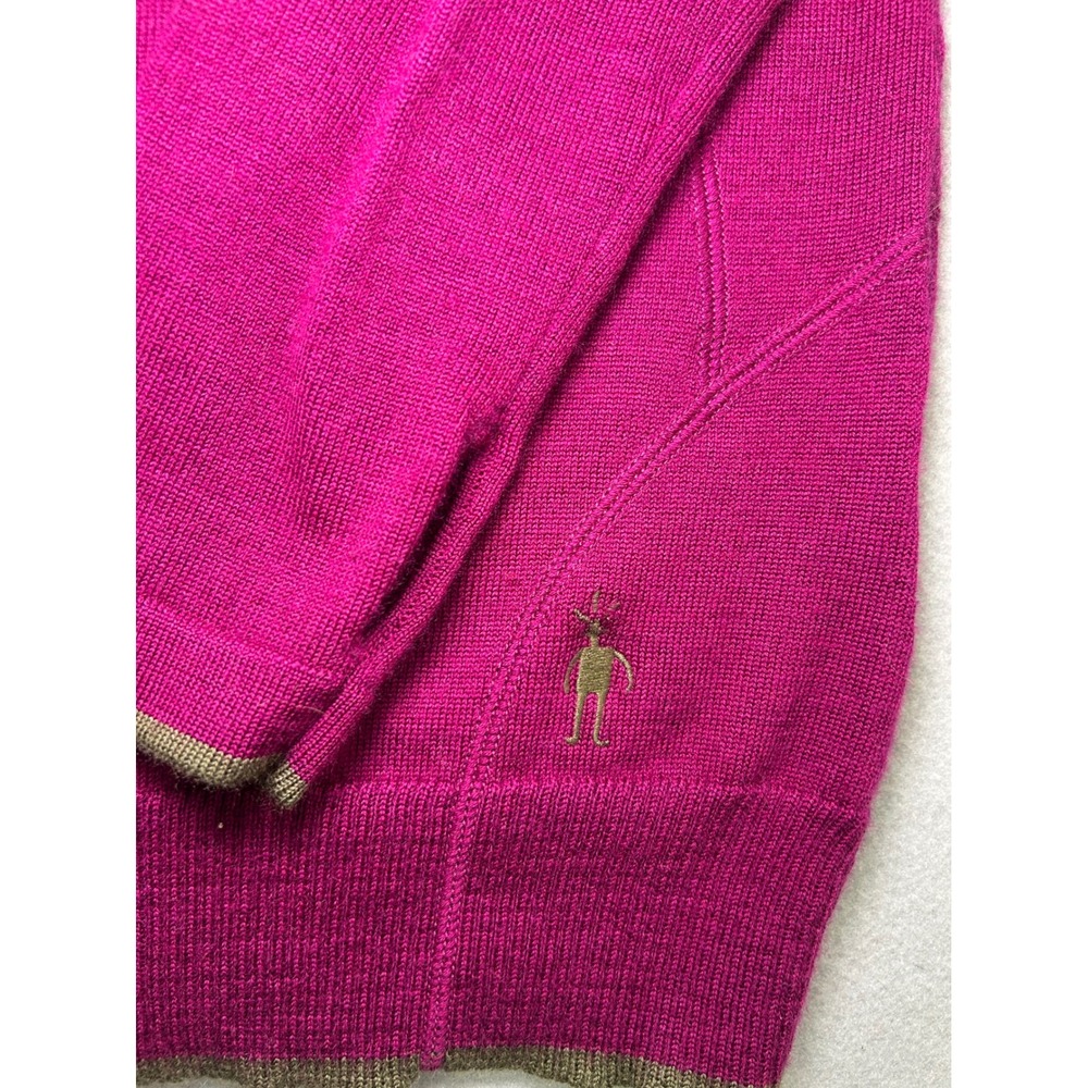 Smartwool Sweater Womens M Magenta Merino Wool Blend Crew Neck Long Sleeve - Picture 2 of 8